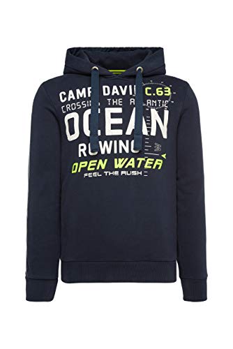 Camp David Herren Kapuzensweatshirt mit Logo-Applikationen