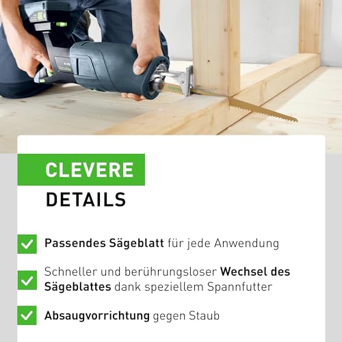 Scie sabre sans fil RSC 18 EB-Basic Festool pour découpe de précision - 4