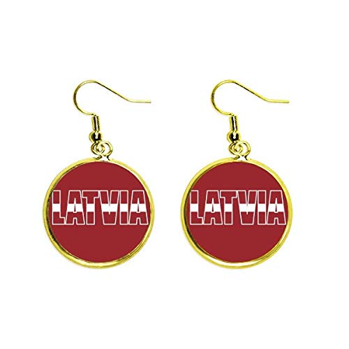 Pendientes de Letonia de gota dorada un regalo ideal para mujeres