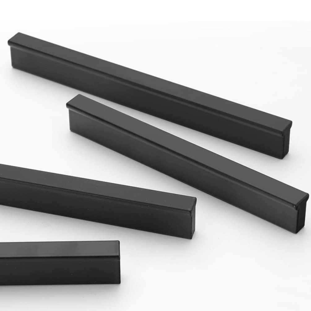 Griffe für Schränke Schwarz Lang,2 Griffe Küche Modern Massive Aluminium | Eloxierte Oberfläche T-Zuggriffe Lochzentren: 64 - 960 mm Schubladengriff für Schublade Küche Badezimmer 960mm/37.8in