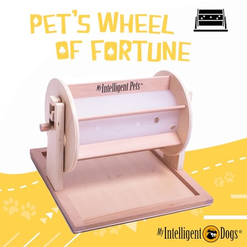 My Intelligent Dogs Interaktives Hundespielzeug Intelligenz - Intelligenzspielzeug für Hunde & Katze - Interaktives Spielzeug Hund, Katzenspielzeug - Denkspiele für Hunde - Wheel of Fortune