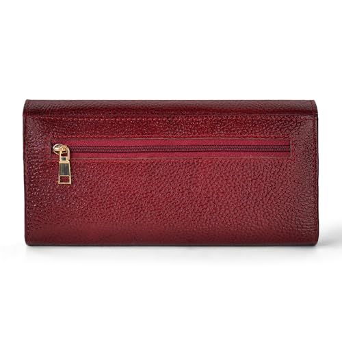 Image of Hayes London Ladies Purse for Women, Pure Leather Wallet, Gifts for Women, RFID Blocking Bi-Fold Clutch for Women (Verve Brown)