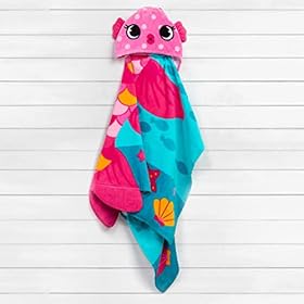 Stephen Joseph, Kids Hooded Bath Beach Towel, Girls and Boys Towel, Swim Pool Cover Up Super Absorbent Cute Characters 41Kn mwtN+L. SS280