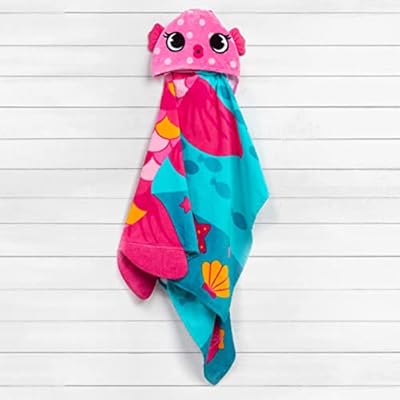 Stephen Joseph, Kids Hooded Bath Beach Towel, Girls and Boys Towel, Swim Pool Cover Up Super Absorbent Cute Characters 41Kn mwtN+L. SS400
