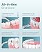 Onlyone Water Dental Flosser, 300ML Portable Oral Irrigator for Teeth, 4 Modes and 5 Jet Tips,Rechargeable Irrigation Cleaner,Electric Flossing Machine Power Flossers & Irrigator Accessories White