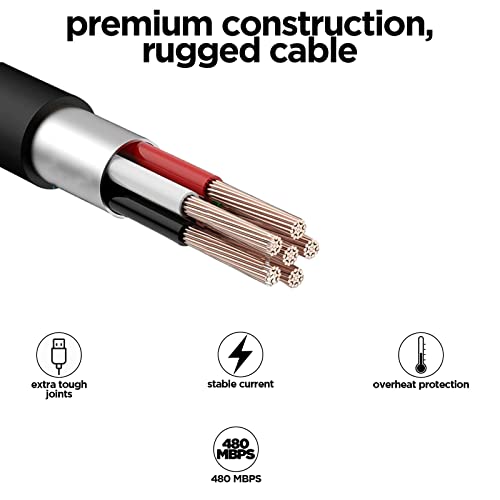 Image of Nu Republic Blaze Trinity 2.0 3-in-one USB Type C Cable 1 m USB-A to Type-C + MicroUSB + Type-L Fast Charge Cable (Compatible with Mobile, Tablet, Laptop, Black, One Cable)