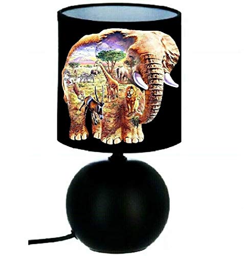 Lámpara de noche Animaux de la Savane  creación artesanal