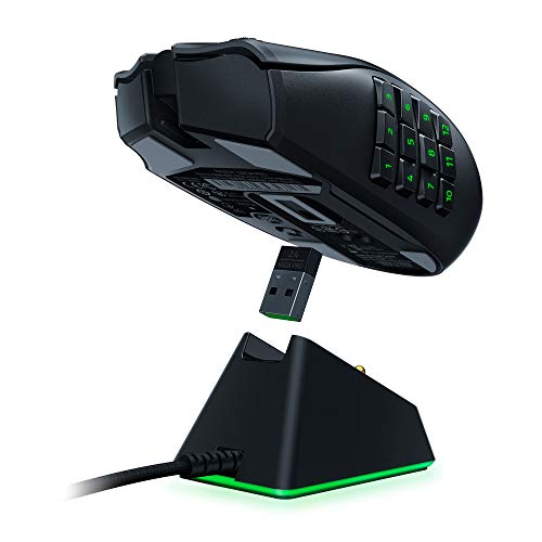 Razer Naga Pro Modular Bluetooth Wireless RGB Gaming Mouse with 3 Swappable Side Plates | Up to 19+1 Programmable Buttons | 20000 DPI Optical Sensor I Black - RZ01-03420100-R3A1 (B08HQYZ67P) Amazon Price History, Amazon Price Tracker