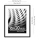 Americanflat 16x20 Picture Frame in Black - Use as 12x16 Picture Frame with Mat or 16x20 Frame Without Mat - Thin Border Photo Frame with Plexiglass Cover - Vertical or Horizontal Wall Display