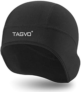 TAGVO Winter Thermal Skull Cap, Cycling Running Beanie Hat with Ear Cover, Motorcycle Windproof Elastic Beanie Helmet Liner for Adults Men and Women- Universal Size