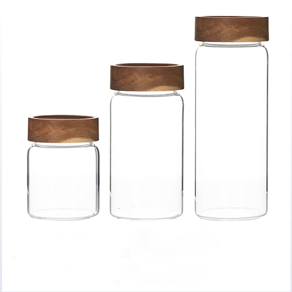 Barattolo di stoccaggio, barattoli di vetro, contenitori for alimenti, barattolo di vetro ermetico for la cucina, barattoli di vetro con coperchio ermetico for chicchi di caffè, zucchero e spaghetti (
