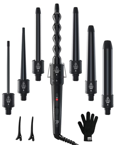 7 in 1 Curling Wand Set: Ohuhu Curling Iron Wand