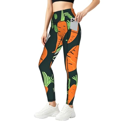 Leggings de zanahoria divertidos para entrenar y vestir cómoda a diario