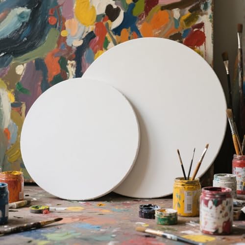 Toiles rondes à peindre APACALI pour décorer votre intérieur avec des créations artistiques DIY - 7