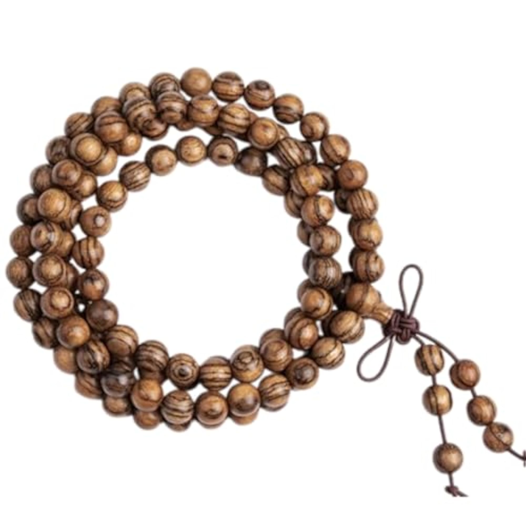 Natural Sandalwood 6MM Round Beaded Handmade Prayer Mala