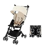 GB Pockit + All Terrain Blanco - Carriola de Viaje para Bebé Compacta Ligera Plegable Apto Avion