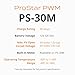 Morningstar Prostar 30A PWM Solar Charge Controller w/ Meter (PS-30M) - Solar Panel Regulator, Supports 12V/24V LA/Lithium Batteries, LVD/Lighting Ctrl, HazLoc Rated, Low Noise - Designed in The USA