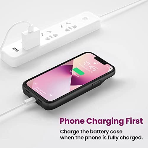NEWDERY Battery Case for iPhone 12 Mini & iPhone 13 Mini, 4700mAh Slim Portable Protective Charging Cover, Rechargeable Extended Power Charger Case for iPhone 12 Mini & iPhone 13 Mini (5.4 inch)
