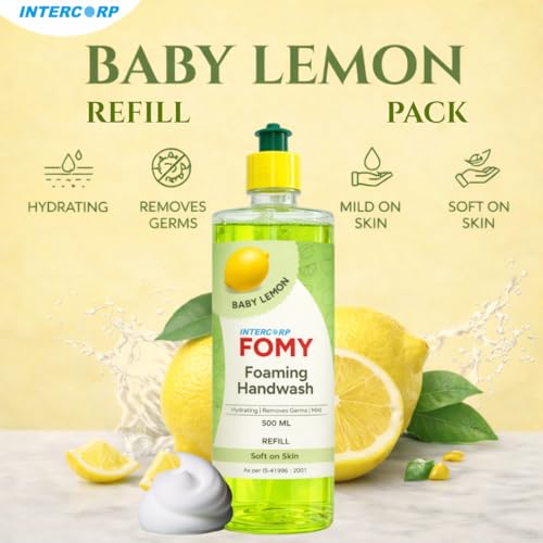 Image of Hydrating Foam Hand Wash Refill 500ml (Lemon - Pack of 1) | Soft & Refreshing Handwash Refill Foam | Gentle on Skin | 99% Germs Protection