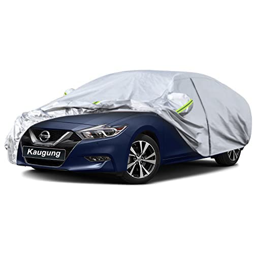 Image of Kaugung 6 Layers Car Cover Custom Fit Nissan Maxima Sedan from 1988 to 2025, Waterproof All Weather Resistant Outdoor Indoor Sun Rain Dust Snow Protection. (USA Warehouse, Within 3-7 Days)