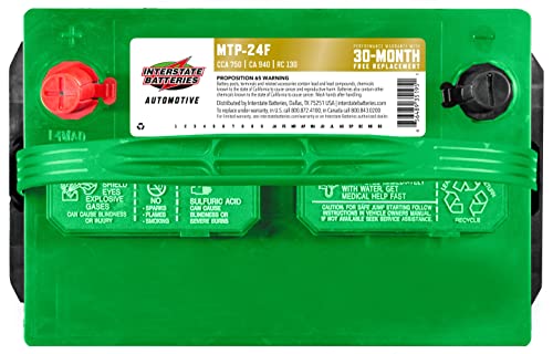 Interstate Batteries Group 24F Car Battery Replacement (Mtp-24F) 12V, 750 Cca, 30 Month Warranty, Replacement Automotive Battery For Cars, Trucks, Suvs, Minivans #TOP3