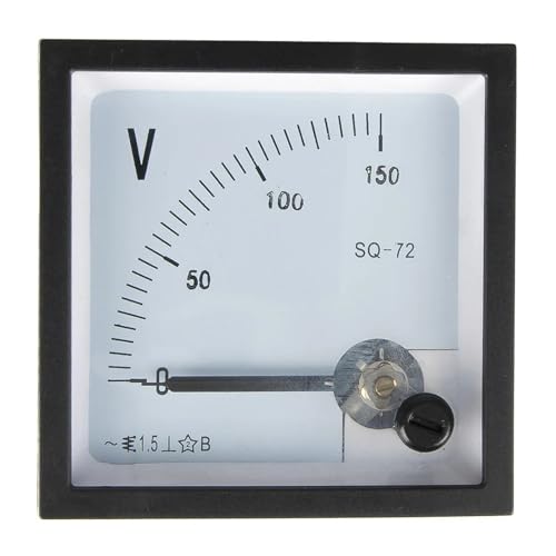 Voltímetro analógico SQ-72 de 150V para control de tensión en talleres y generadores