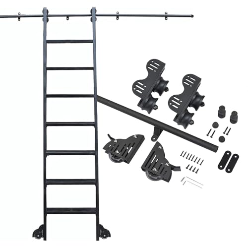 Kit de support de rail pour échelle mobile de bibliothèque réglable 1m à 6m