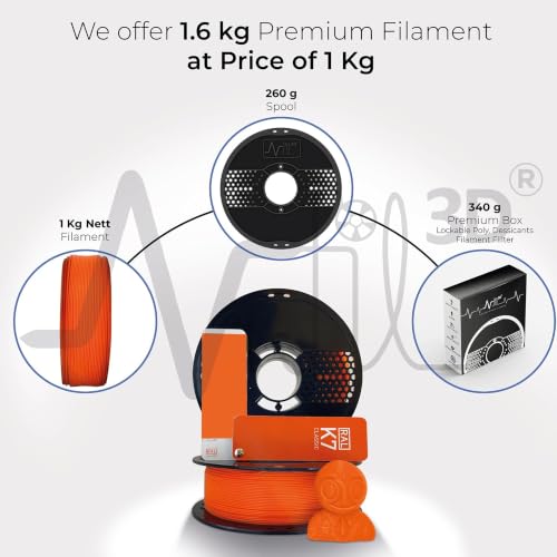 Image of NFIL3D Premium HS PLA+ Tangy Orange - 3D Printing Filament | Compatible with All 3D Printers | 1.75mm | 1Kg Nett Weight