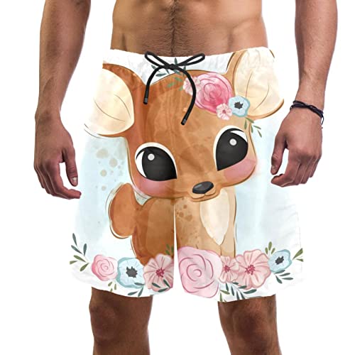 Maillots de bain pour hommes animal floral mignon séchage rapide pour été