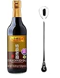 Lee Kum Kee Premium Dark Soy Sauce - 16.9 fl. oz + One NineChef Spoon (1 Bottle)