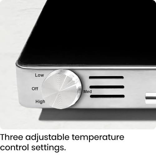 Chefman Electric Warming Tray with Adjustable Temperature Control, Perfect For Buffets, Restaurants, Parties, Events, and Home Dinners, Glass Top Extra Large 21” x 16” Surface Keeps Food Hot – Black