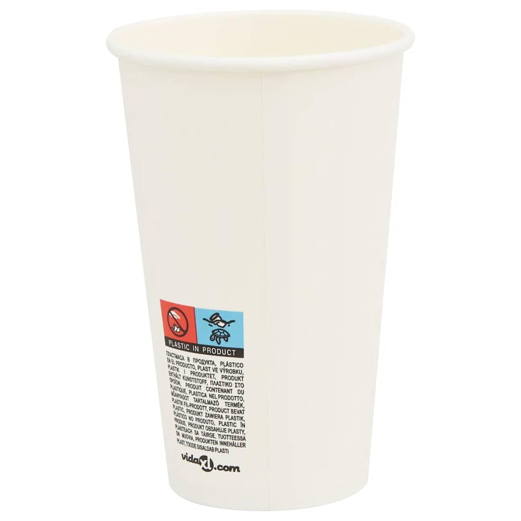 Tazze da caffè in carta 1000 pezzi 16oz 400ml Bianco Bicchieri usa e getta Tazza per caffè, Cureaux ed eventi