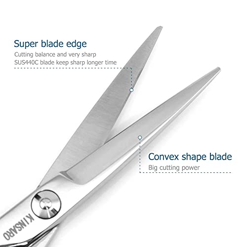 Hair Shears Left Hand 5.5 Inch Hair Scissors For Left Hand Hair Cutting Scissors Lefty Barber Shears Left Handed Kinsaro #TOP3