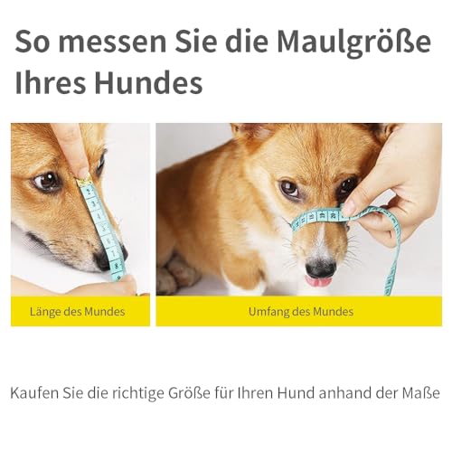Maulkorb Mittlere and Kleine Hunde Anti-Bite Entenschnabel Form Hund Maulkorb Abdeckung, Weiche Silikon Maulkorb Abdeckung mit verstellbaren Riemen, Fressschutz Hund(Gelb)