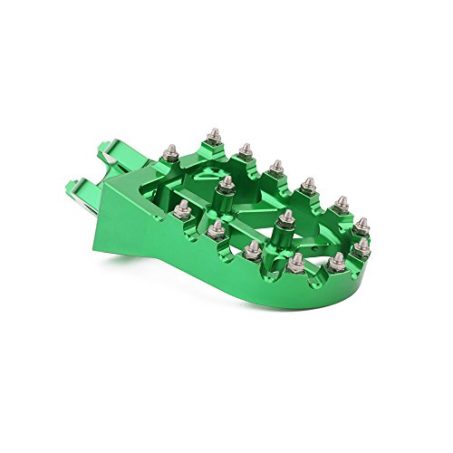 Image of AnXin Dirt Bike Foot Pegs Footpegs Footrests Foot Pedals Rests CNC for KX250F 06-18 KX250 KX 250 19-24 KX450F 07-18 KX450 19-24 KX250X KX450X 21-24 KLX450R 08-14 Green