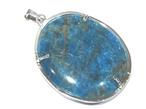 Pendentif apatite bleu argent 925 à porter au quotidien pour illuminer vos tenues d'été