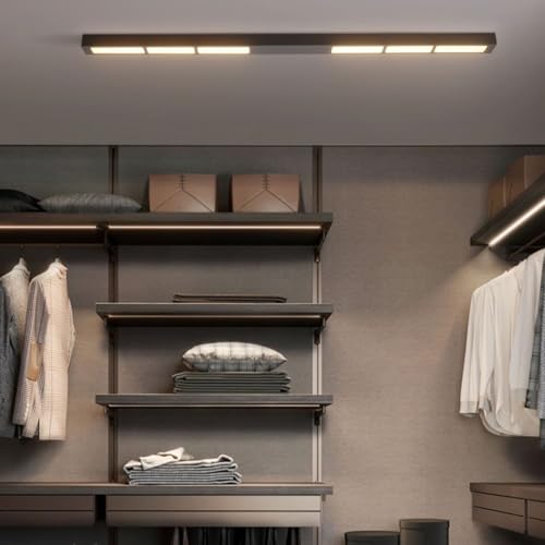 Lampe de plafond moderne LED noire de 100cm pour sublimer votre chambre