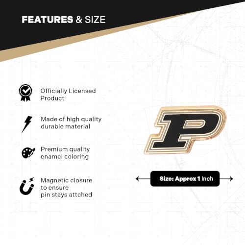 Image of Desert Cactus Purdue University Magnetic Metal Lapel Pin (D)