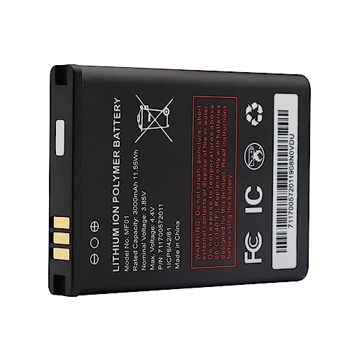 WUHAO MF01 Battery [2026 Upgraded] for Turbo Hotspot 2 Replacement Battery MF01(CT2MHS01) Part NO 711700572011 3000mAh