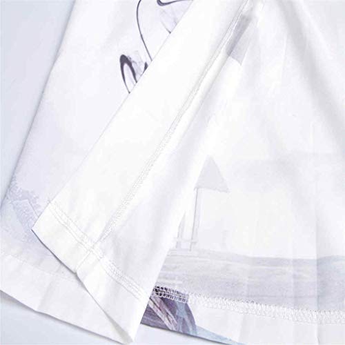 Men\'s Kimono Japanese Floral Printed Kimono Cardigan Shirts Jackets Lightweight Yukata Coat Outwear Beach Cover Up White