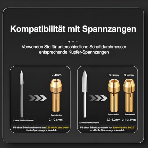 Alriedy 10-PCS Dremel Holz & Zubehör Holz Set, Dremel Holzfräser & Fräser Holz,3mm Schaft HSS Schnitzwerkzeuge für Holz Schnitzen Gravieren, Rotationswerkzeug Zubehör