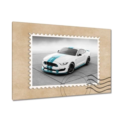 Peinture imprimée sur toile voiture de sport salon déco murale 120x80