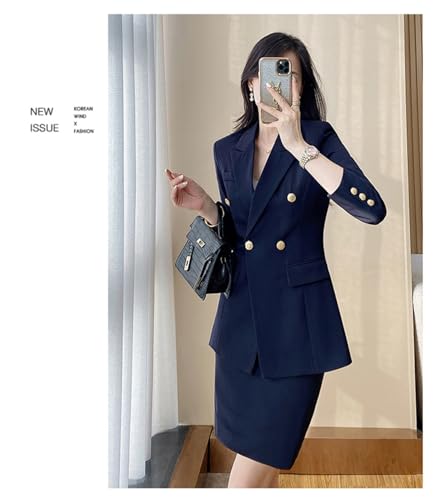 Womens Business Dress Suit Set 2 Piece Pencil Skirt Lady Work Suit Blazer Dress Set3