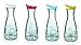 Caraffa) in vetro con coperchio, diversi colori (bianco, rosso, blu o giallo - Contenuto della confezione: 1 litro, altezza: 24,5 cm, diametro superiore/inferiore: 6,7/10 cm giallo