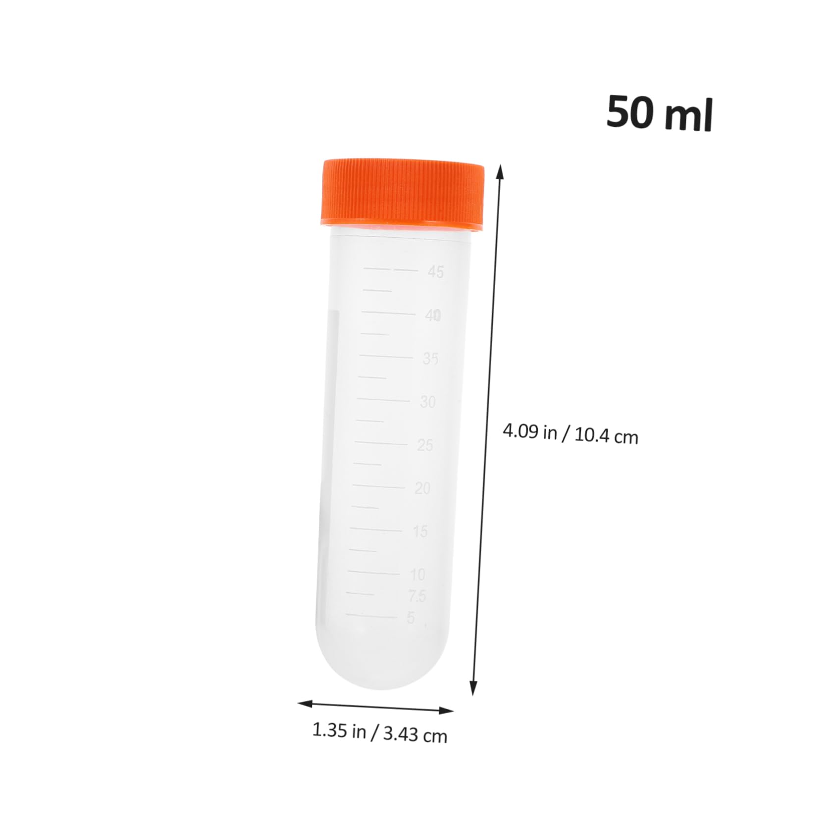 PLAFOPE 100 Piezas Tubo Centrífugo Tubos De Laboratorio De Plástico Suministros De Laboratorio Tubos De Ensayo De Laboratorio Tubos De Ensayo Con Tapas Colocar El Plastico Fondo Redondo