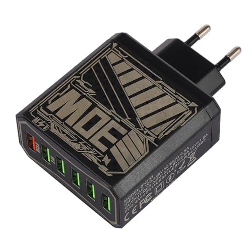 Regleta de enchufes Mimoqk soluciona falta de espacio con 6 USB de carga rapida
