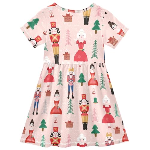 Aflyko Xmas Girls' Short Sleeve Dress Toddler Everyday Dresses2