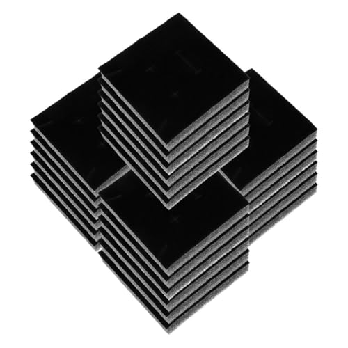 VOSAREA 50pcs Jewelry Sponge Pad Insert Black Ring Earring Display Tray Pad Jewelry Box Accessories for Jewelry Display Retail Showcase Box