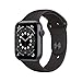 Produktbild Apple Watch Series 6 (GPS, 44 mm) Aluminiumgehäuse Space Grau, Sportarmband Schwarz