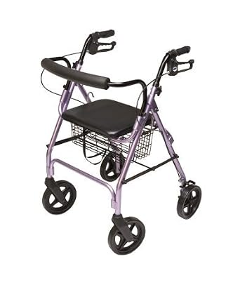 Lumex Walkabout Four-Wheel Contour Deluxe Rollator-Lavender - Each 1